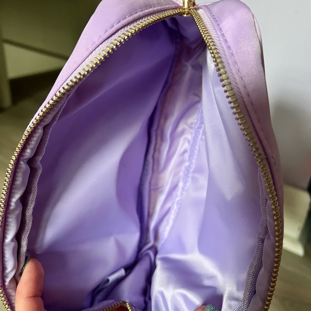 Purple “GLAM” Makeup Bag – Pearl & Rhinestone Letters – NWOT - Picture 7 of 7